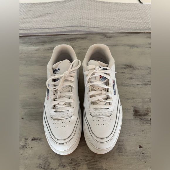 Reebok Club C Extra Platform Sneakers White/Blue - Picture 9 of 12